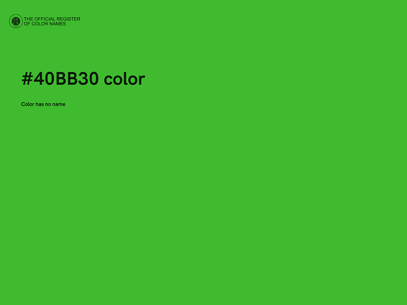 #40BB30 color image
