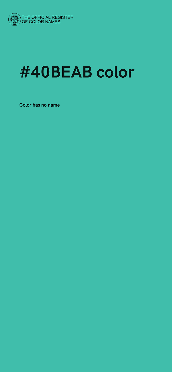 #40BEAB color image