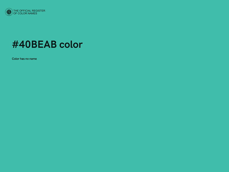 #40BEAB color image