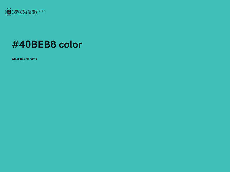 #40BEB8 color image