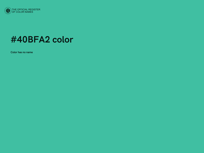 #40BFA2 color image