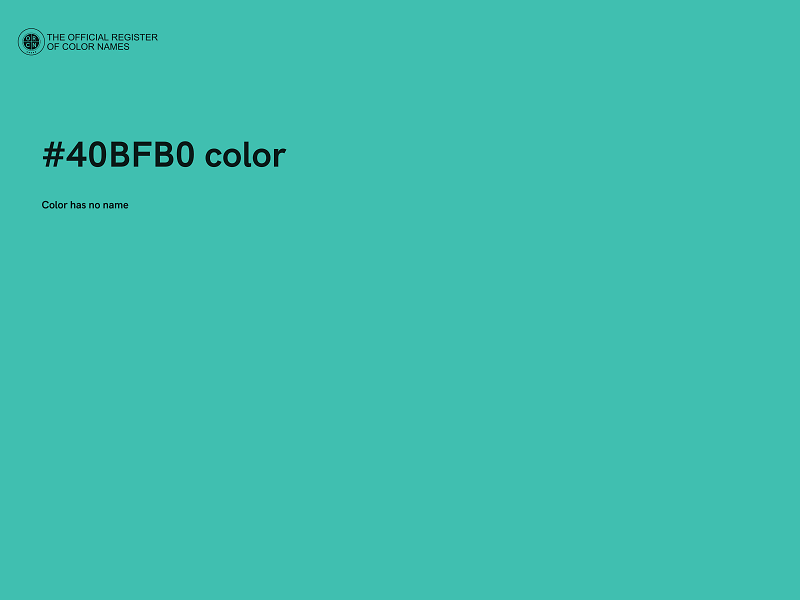 #40BFB0 color image