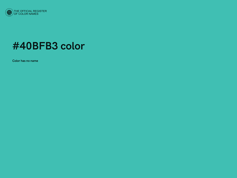 #40BFB3 color image