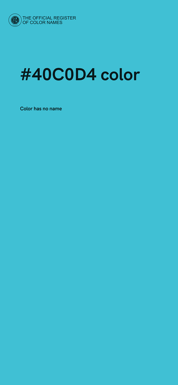 #40C0D4 color image
