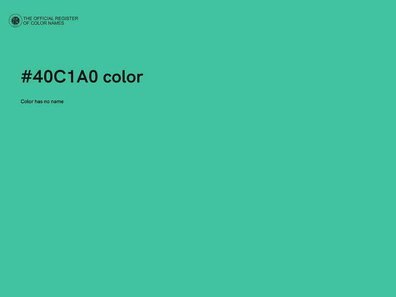 #40C1A0 color image