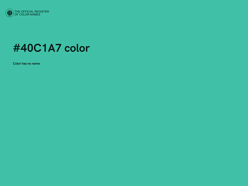 #40C1A7 color image