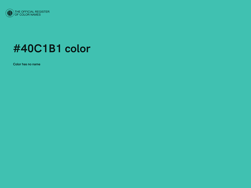 #40C1B1 color image