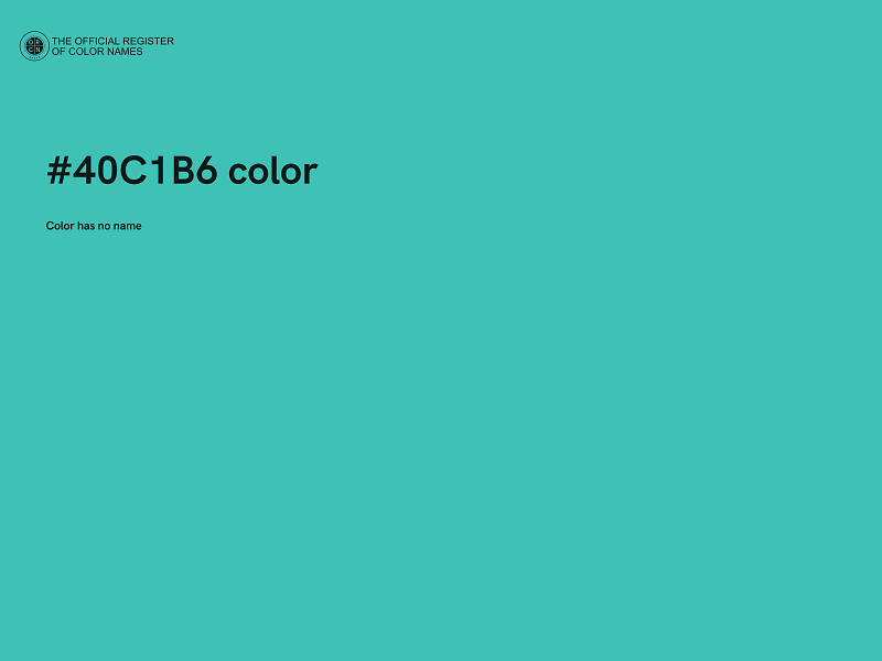 #40C1B6 color image