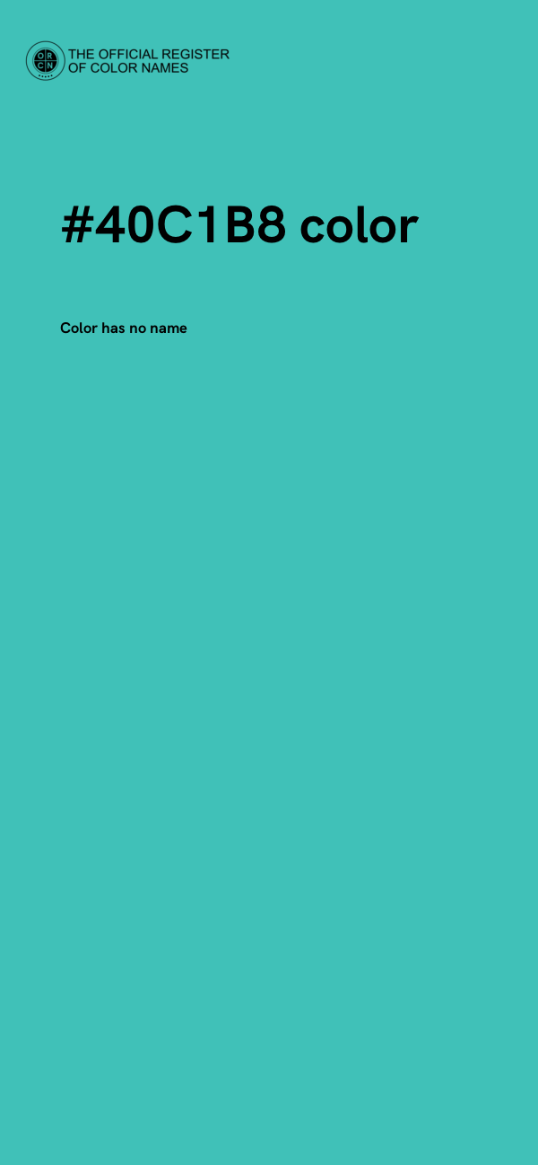 #40C1B8 color image