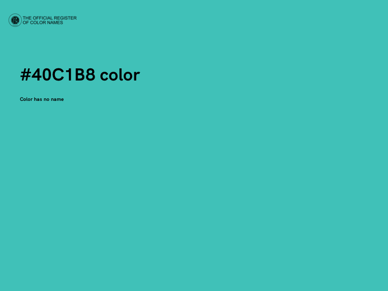 #40C1B8 color image