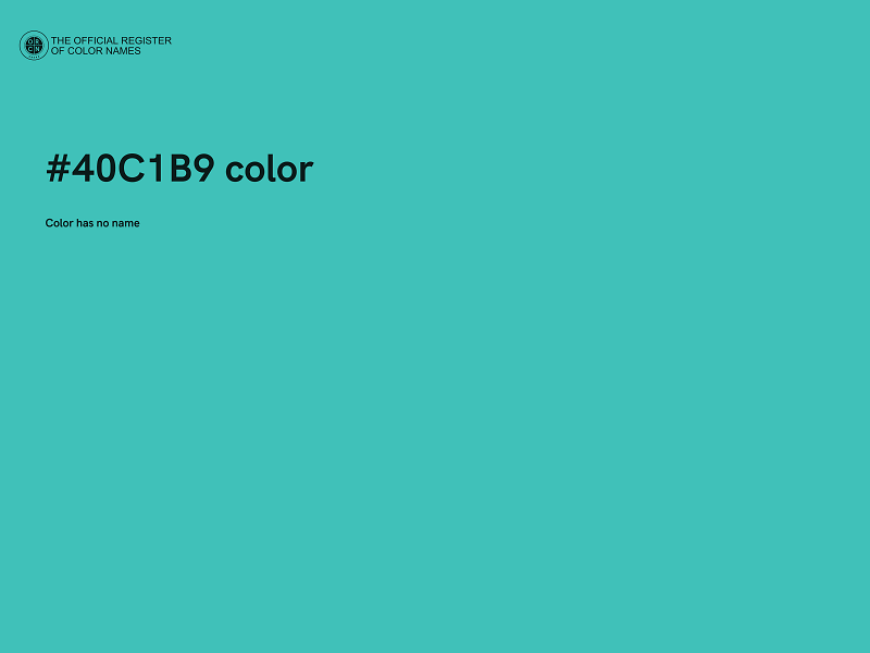 #40C1B9 color image