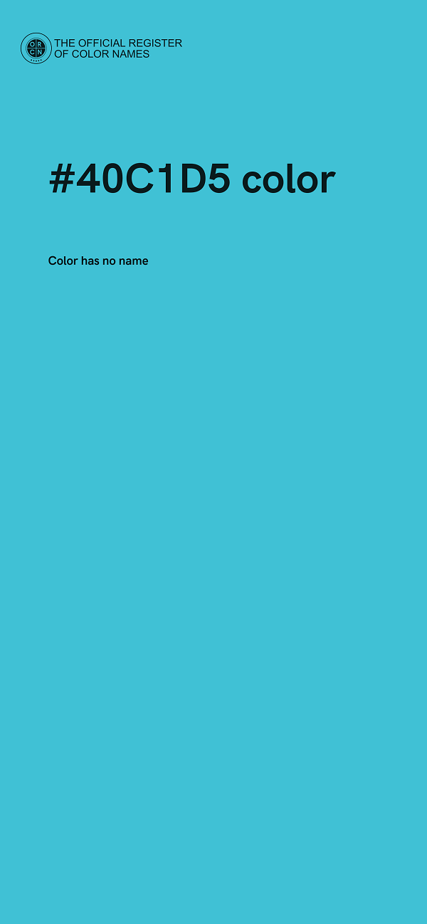#40C1D5 color image
