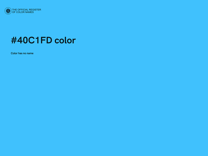#40C1FD color image