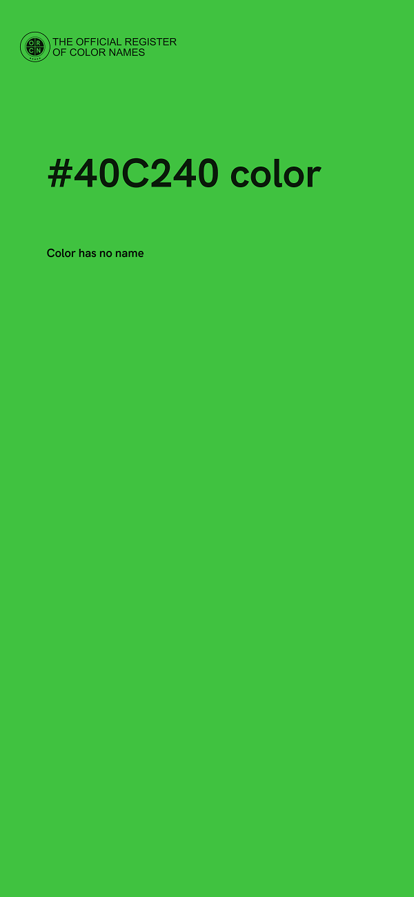 #40C240 color image