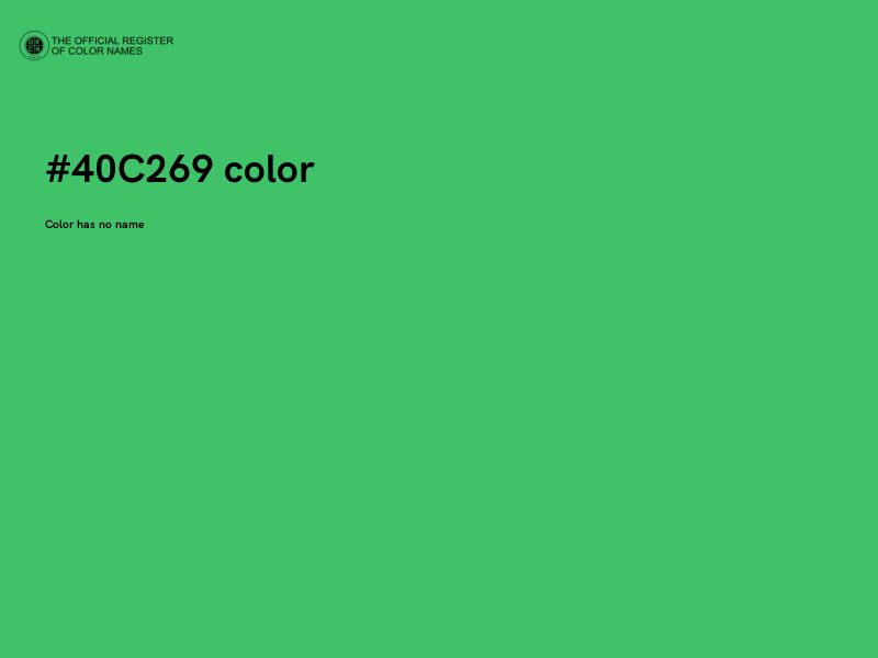 #40C269 color image