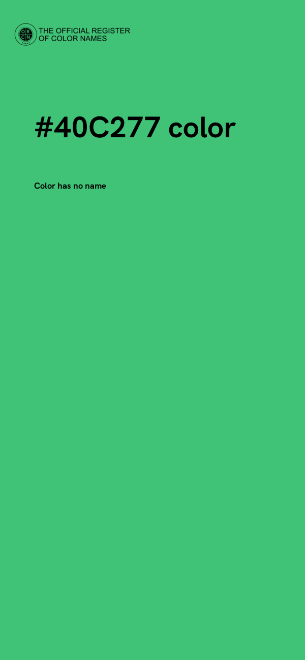 #40C277 color image