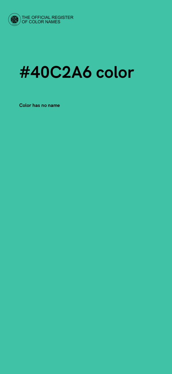 #40C2A6 color image