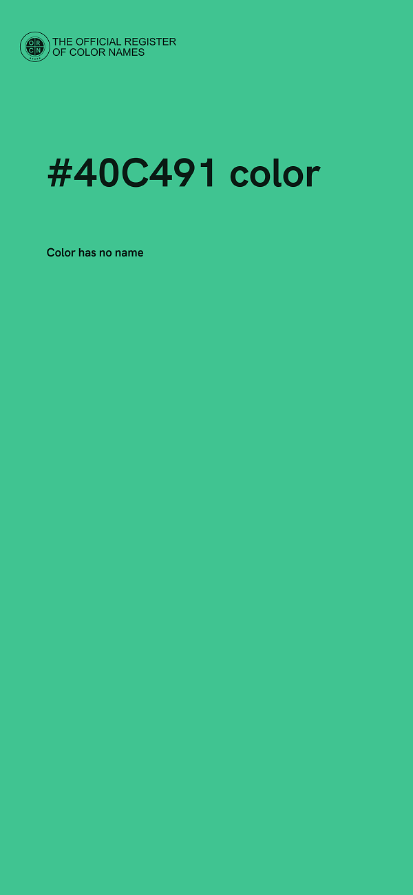 #40C491 color image