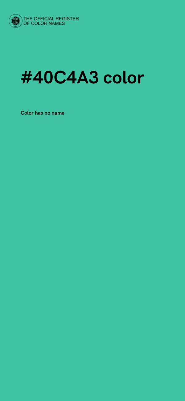 #40C4A3 color image