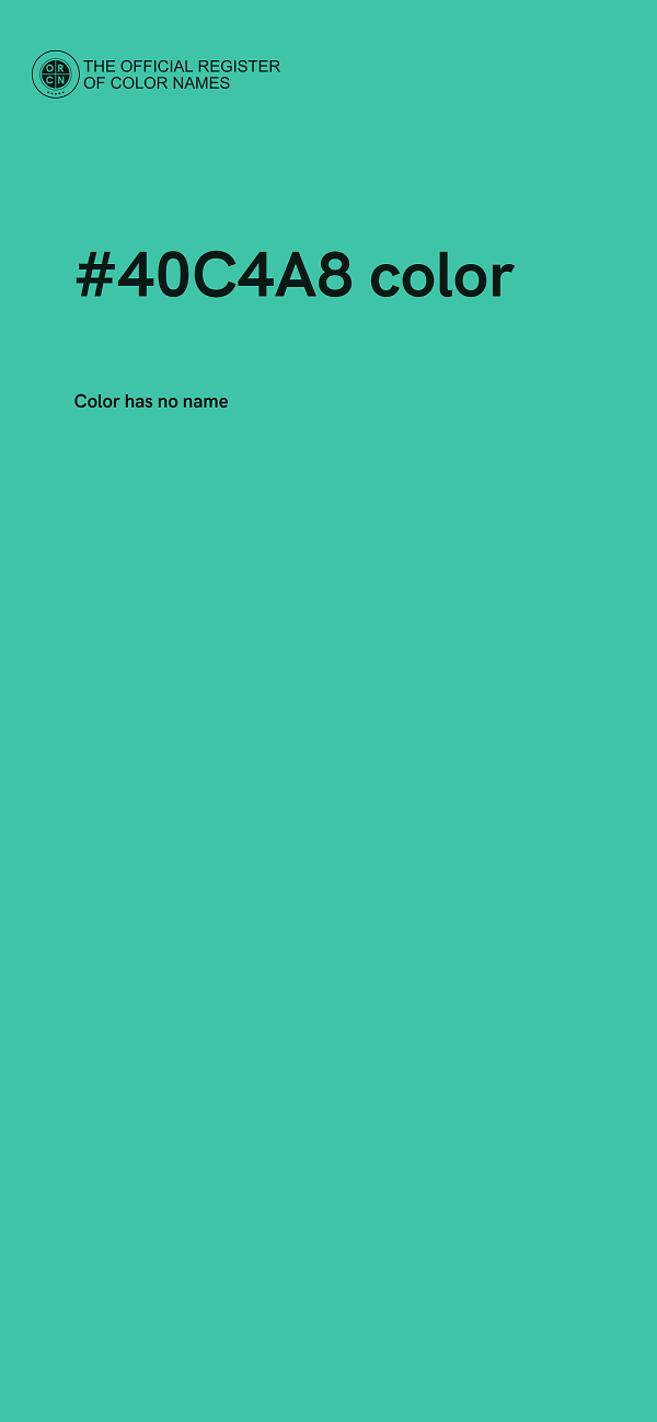 #40C4A8 color image