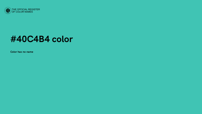 #40C4B4 color image