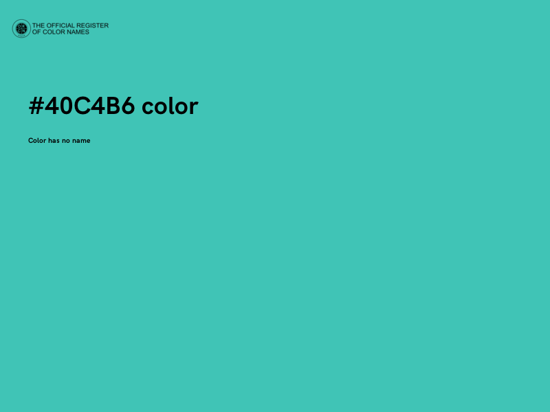 #40C4B6 color image