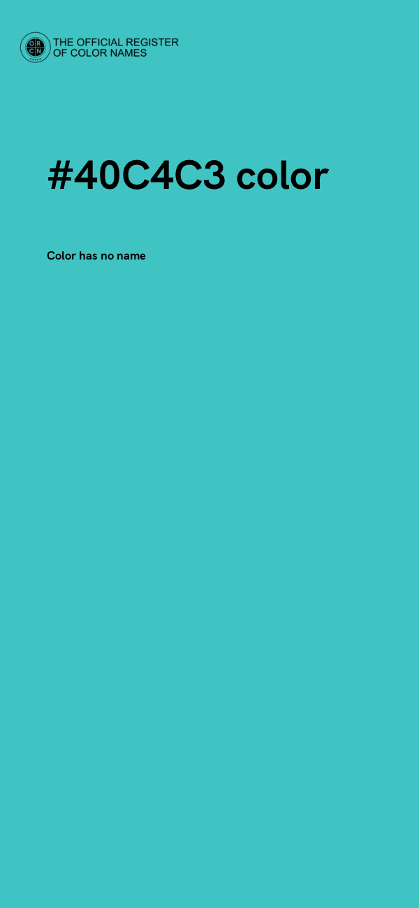 #40C4C3 color image
