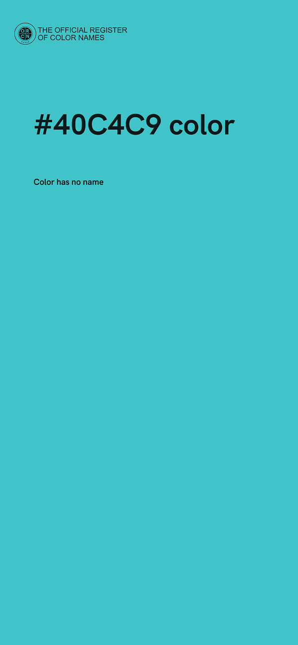 #40C4C9 color image