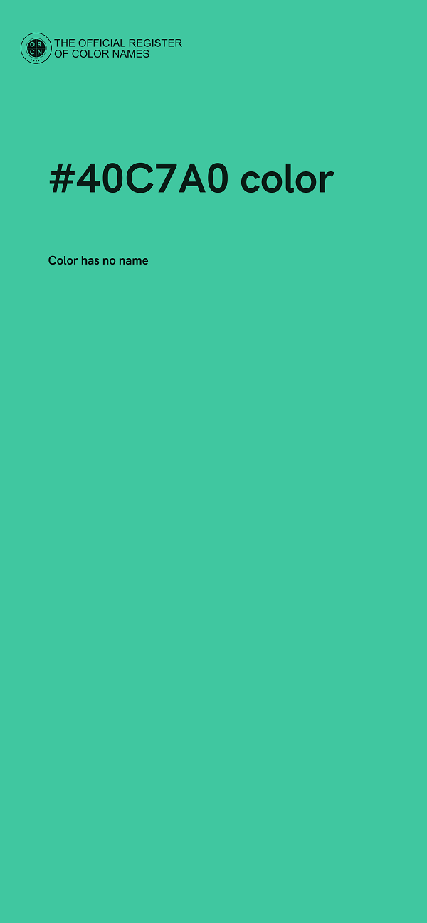 #40C7A0 color image