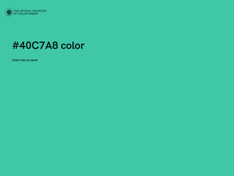 #40C7A8 color image