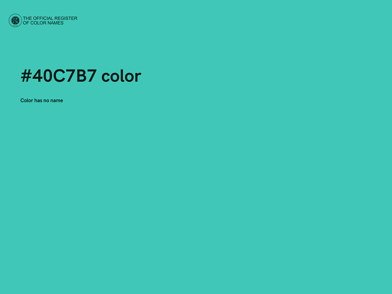 #40C7B7 color image