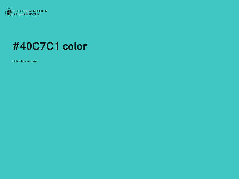 #40C7C1 color image