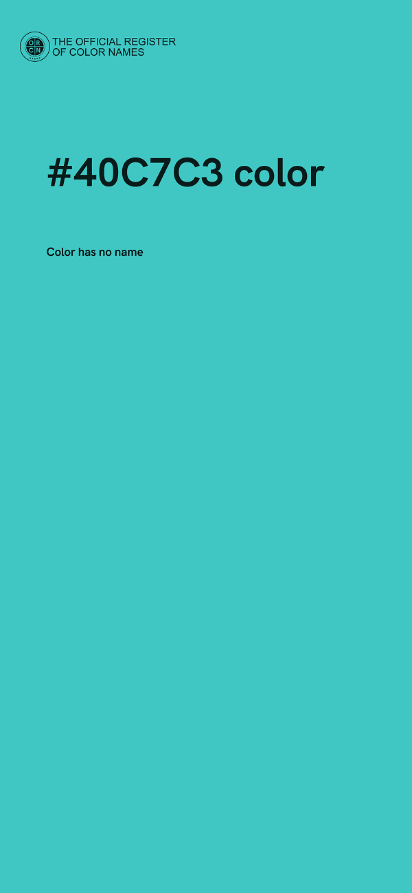 #40C7C3 color image
