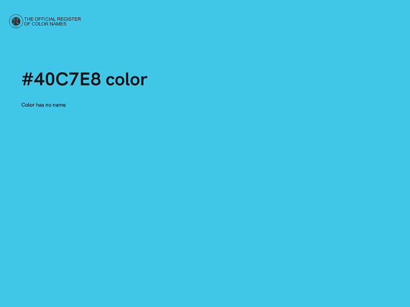 #40C7E8 color image