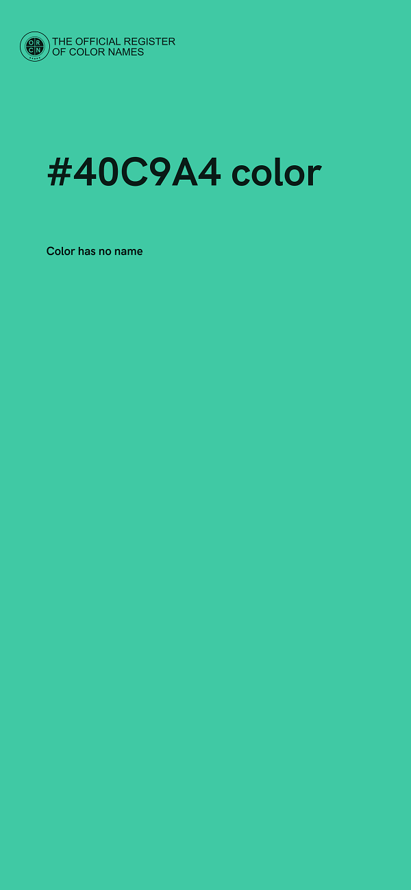 #40C9A4 color image
