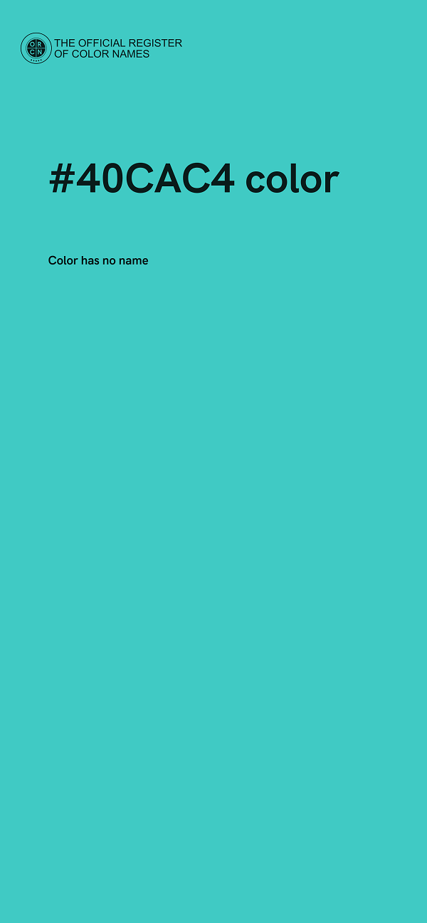 #40CAC4 color image