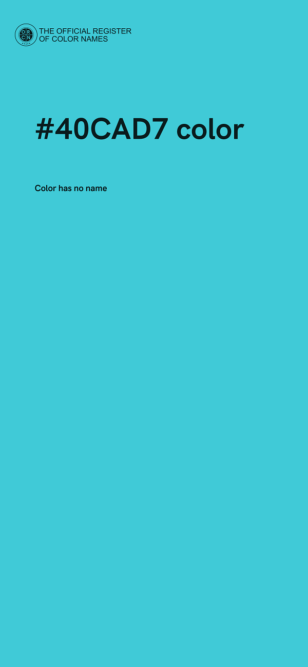 #40CAD7 color image