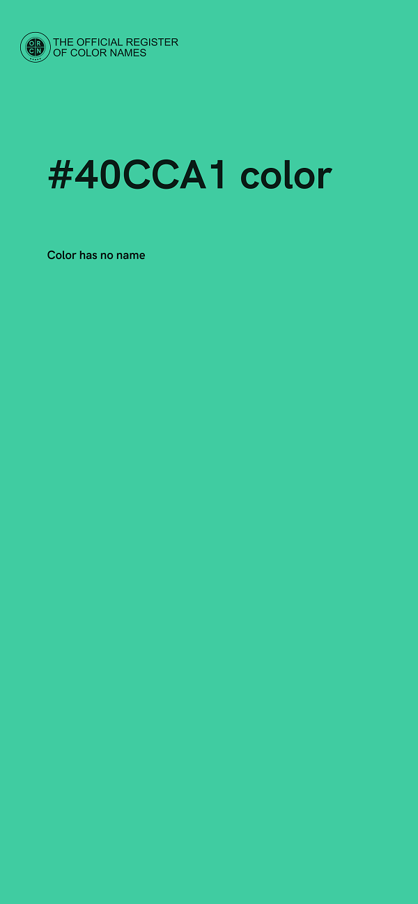 #40CCA1 color image