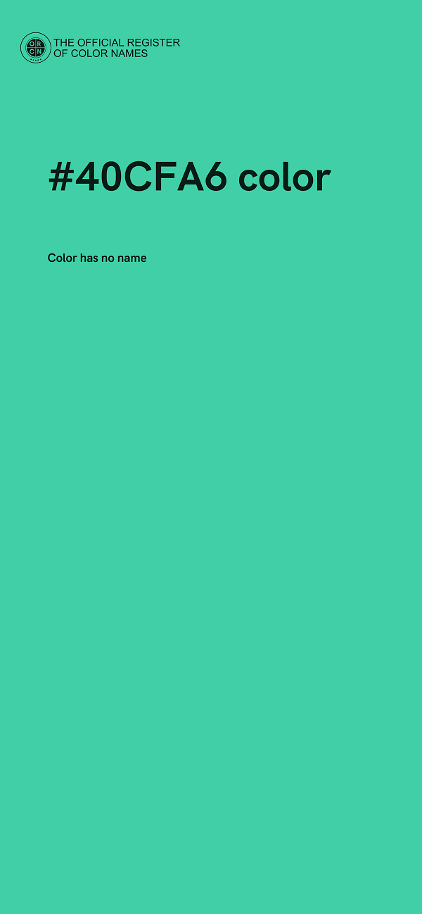 #40CFA6 color image