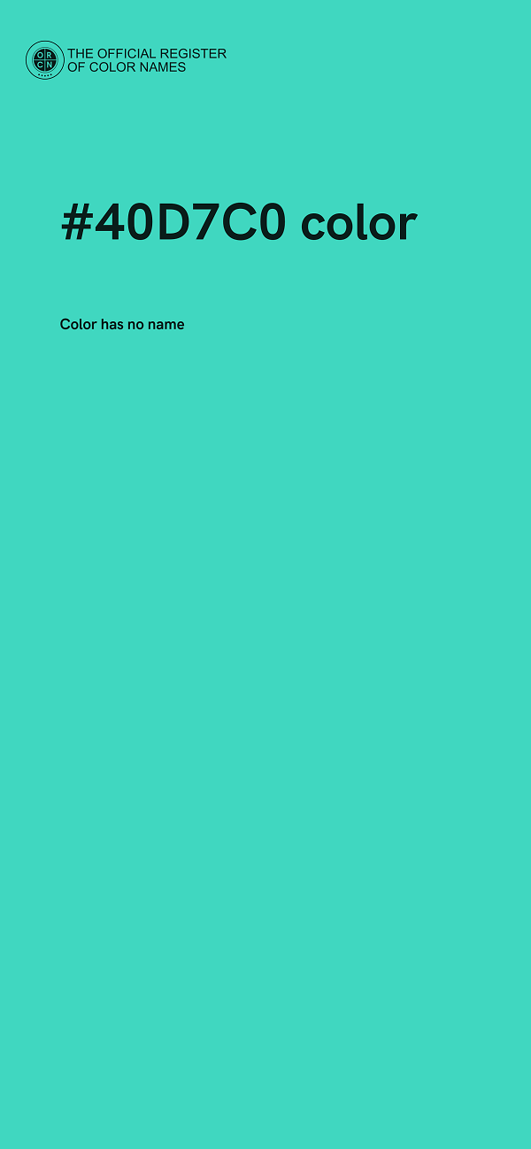 #40D7C0 color image