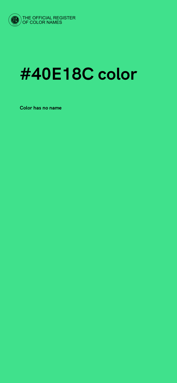 #40E18C color image