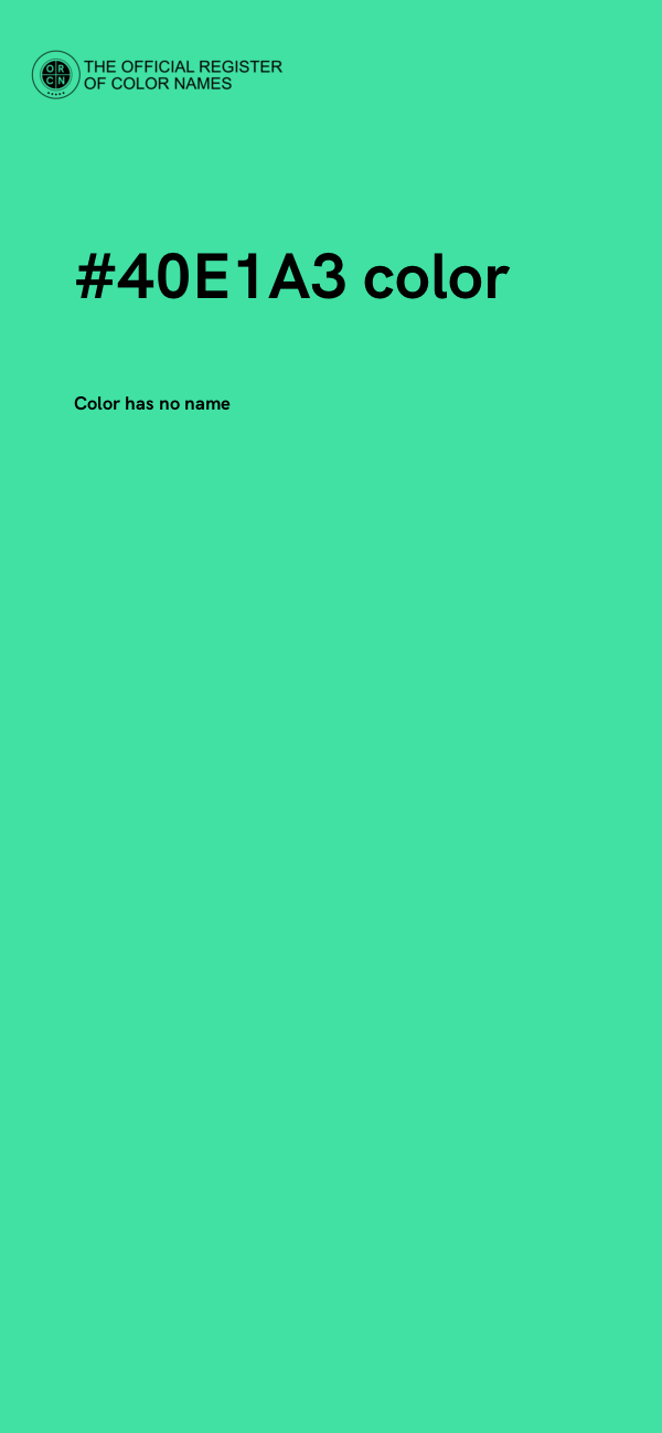 #40E1A3 color image