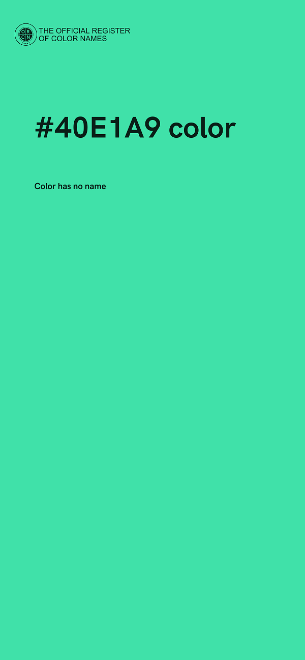 #40E1A9 color image