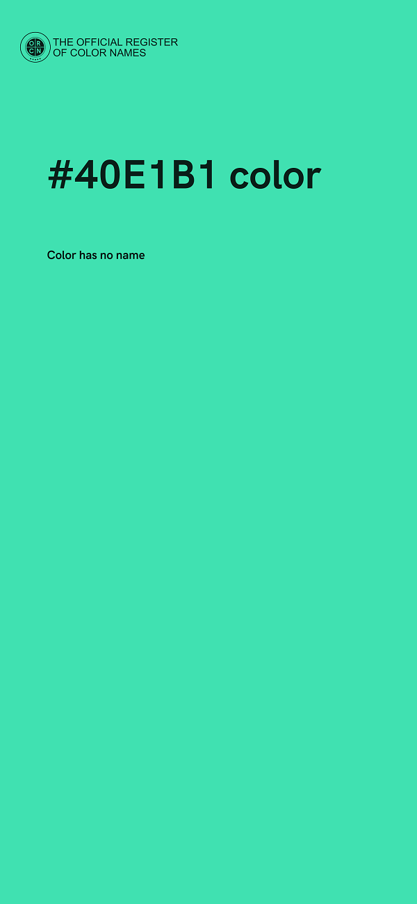 #40E1B1 color image