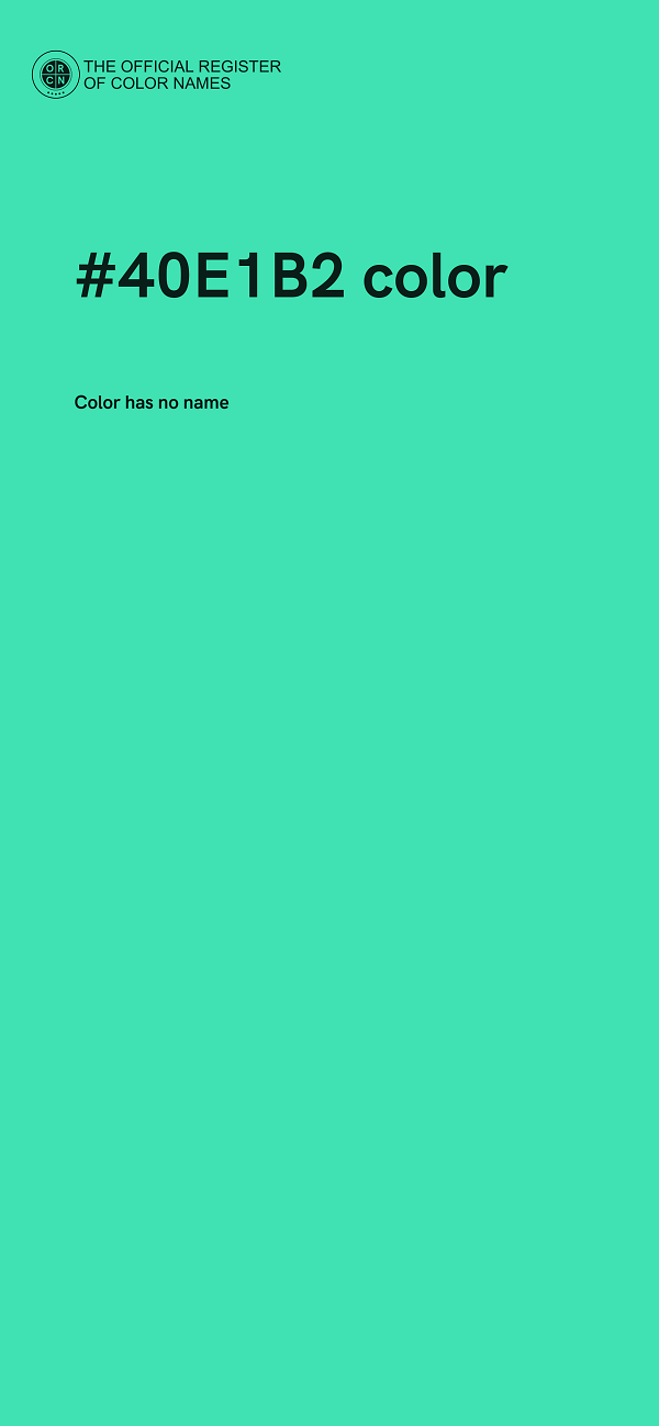 #40E1B2 color image