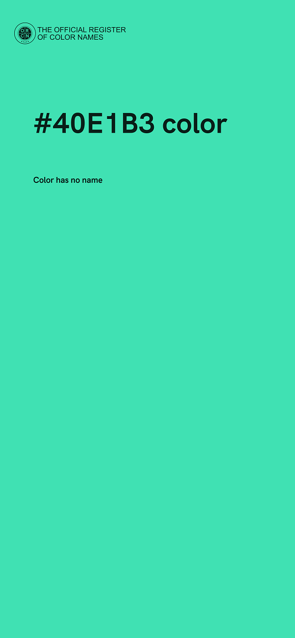 #40E1B3 color image