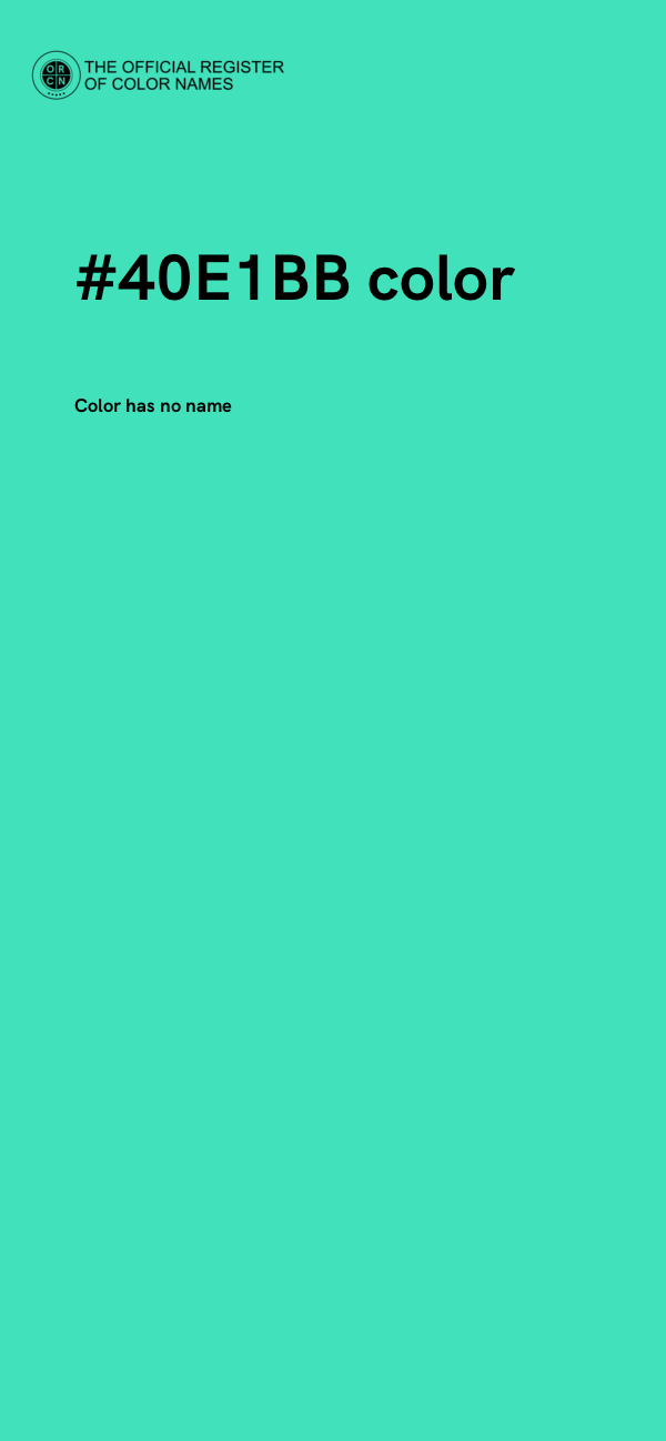 #40E1BB color image