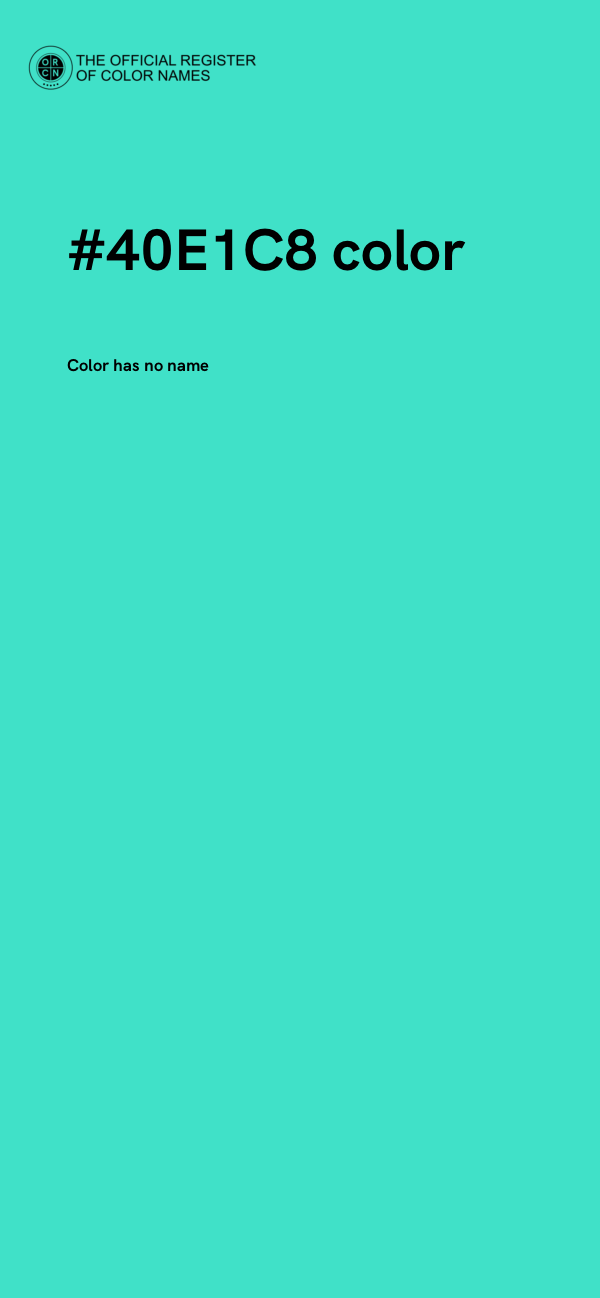 #40E1C8 color image