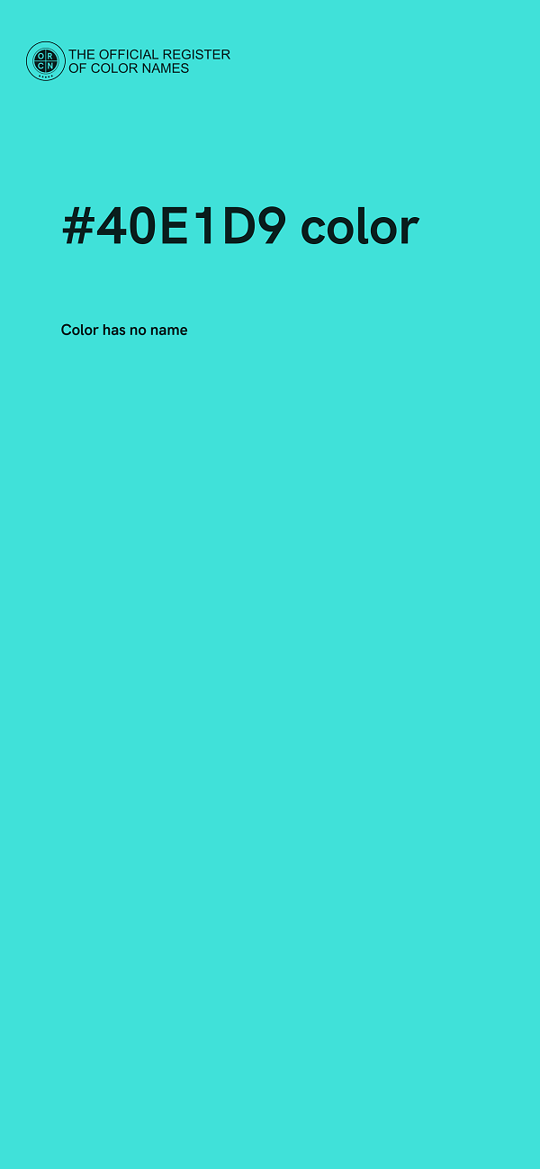 #40E1D9 color image