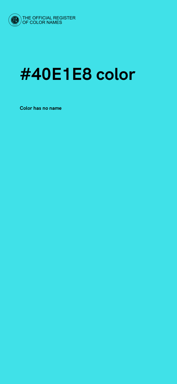 #40E1E8 color image